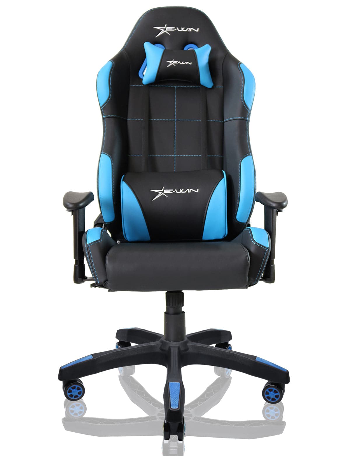 Black and blue online chair